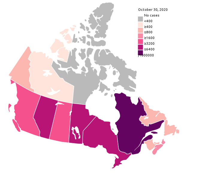 canada map covid 19 latest